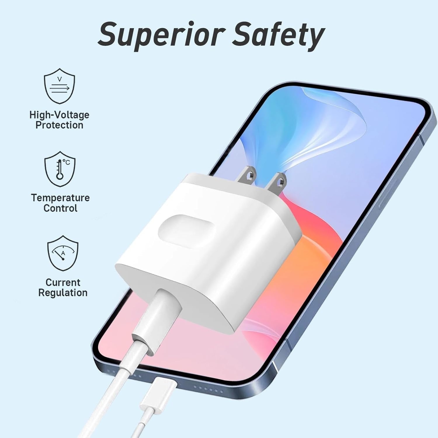 new 2-Pack, Type C Charger Fast Charging, 20W USB C Block with 4Ft USBC Cable,... 07FC0E-D4 - KOEEK