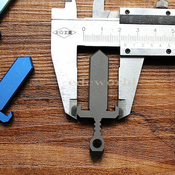 Titanium Alloy Necklace Pendant Crowbar Zipper Head outdoor Keychain EDC Tool 07FC0E-D4 - KOEEK