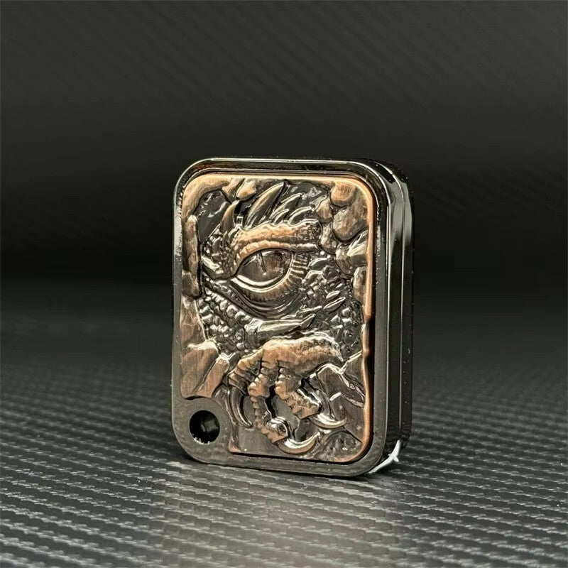 3D Dragon Embossed Fidget Slider Zinc Alloy Stress Relief Fidget EDC Toys Gift 07FC0E-D4 - KOEEK