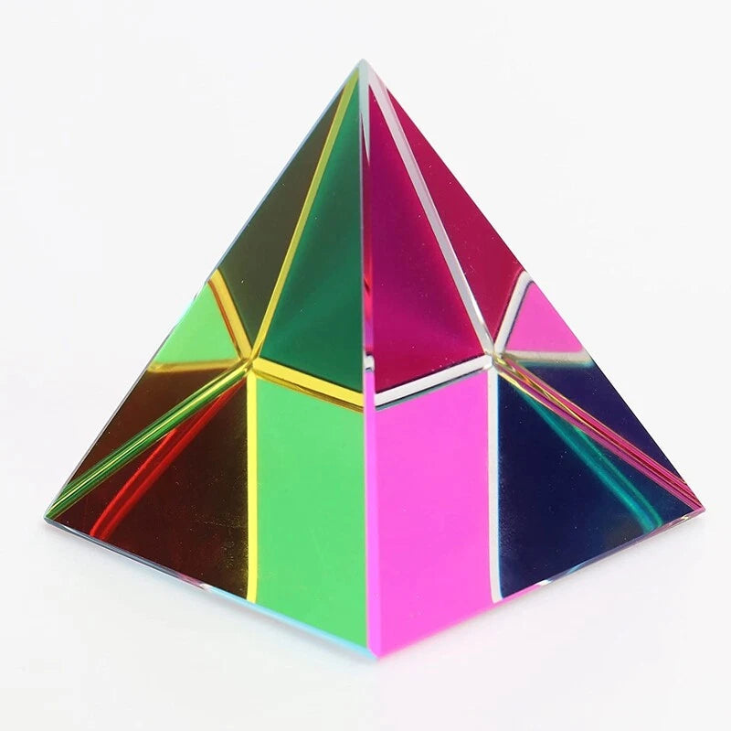 Optical Prism Pyramid Beautiful Decorations 50mm Christmas Cmy Cube Gift 07FC0E-D4 - KOEEK