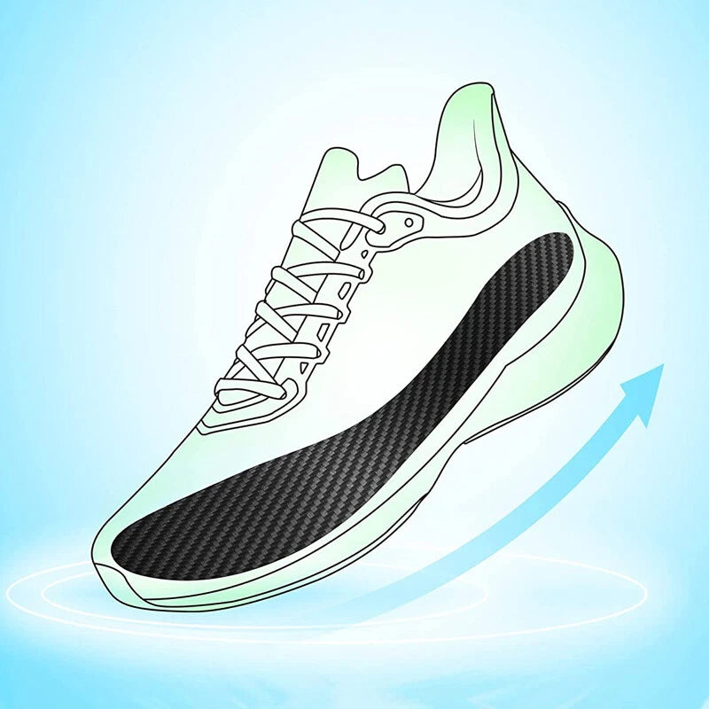 1.3mm Thickness 1 Pair Carbon Fiber Insole Shoe-Pad for Soccer Basketball Boots 07FC0E-D4 - KOEEK