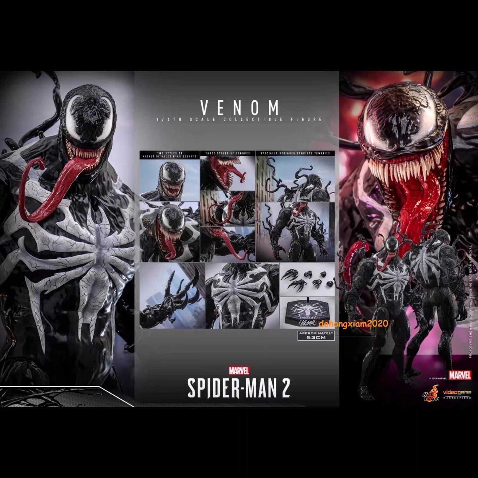 1/6 Hot Toys VGM59 Marvel's Spider-Man 2 Venom Action Figure Model Toy IN STOCK HOT_TOYS - KOEEK