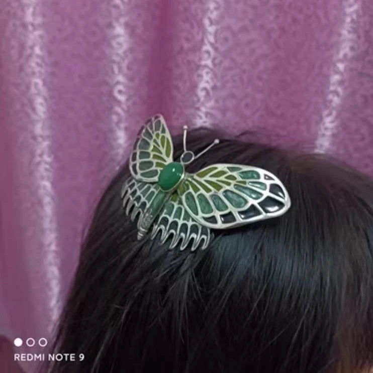 Titanic Rose Butterfly Comb Hairpin Hair Clip Handmade Accessory Prop 07FC0E-D4 - KOEEK
