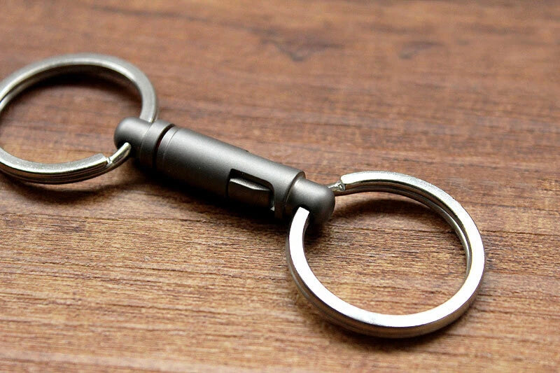 TC4 Titanium Insert Buckle Mini Portable Elastic Key Chain Key Ring Pendant EDC EDC - KOEEK