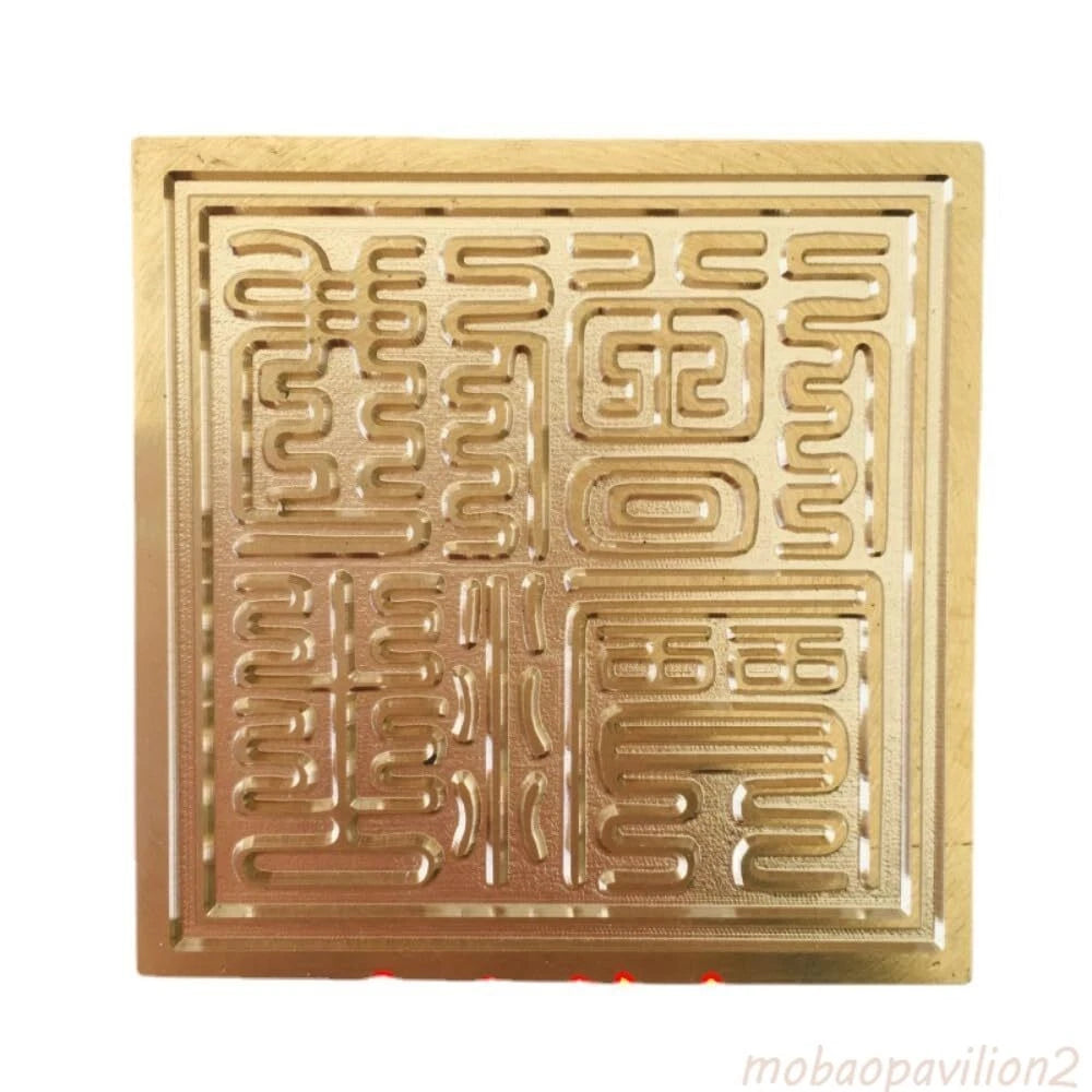1pc  Buddhist Magical Tools Three Treasure Seals Pure Copper Seals 07FC0E-D4 - KOEEK