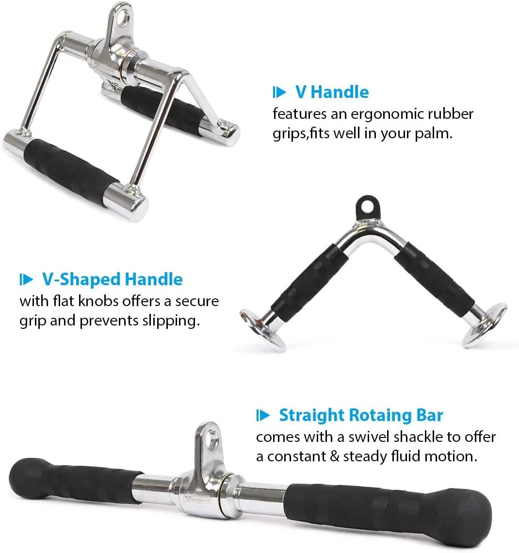 triceps pull down attachment, home gym cable machine accessories. 07FC0E-D4 - KOEEK