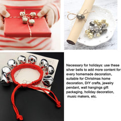 new Jingle Bells, 300 Pieces Inch Craft DIY Bells for Silver 07FC0E-D4 - KOEEK