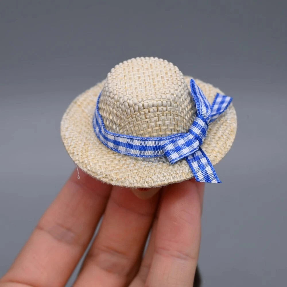 1/6 Scale Round Brim Straw Hat Beach Hat Sun Hat Model For 12" Action Figures 07FC0E-D4 - KOEEK