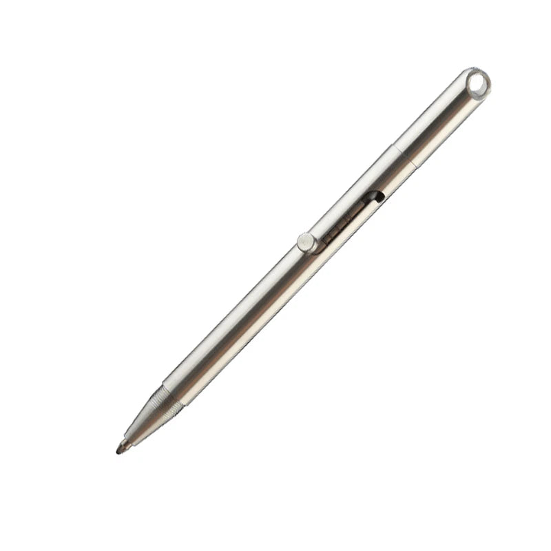 EDC Stainless Steel Pull Bolt Ballpoint Pen Pencil Dual-purpose Pen Keychain 07FC0E-D4 - KOEEK