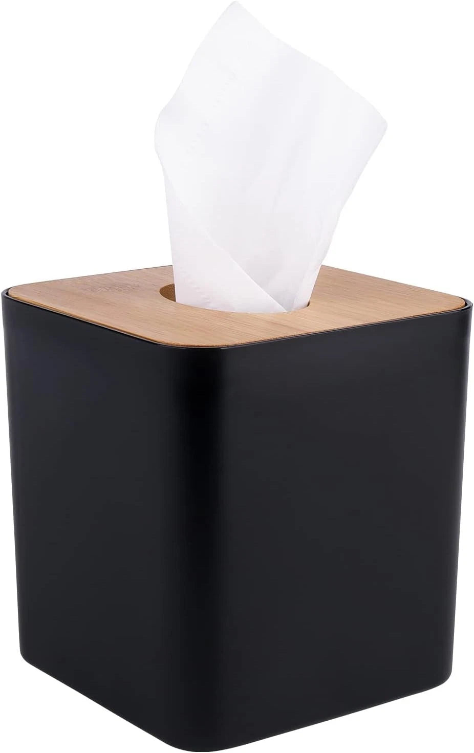 Tissuebox cover,tissue holder dimensions:5 inches × 5 inches × 5.4 inches(black) 07FC0E-D4 - KOEEK