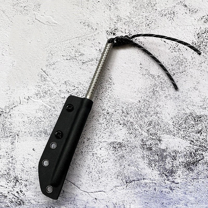 Titanium Outdoor Multi Tool EDC Tea Knife Ice Pick Tea Cake Pick with K Sheath 07FC0E-D4 - KOEEK