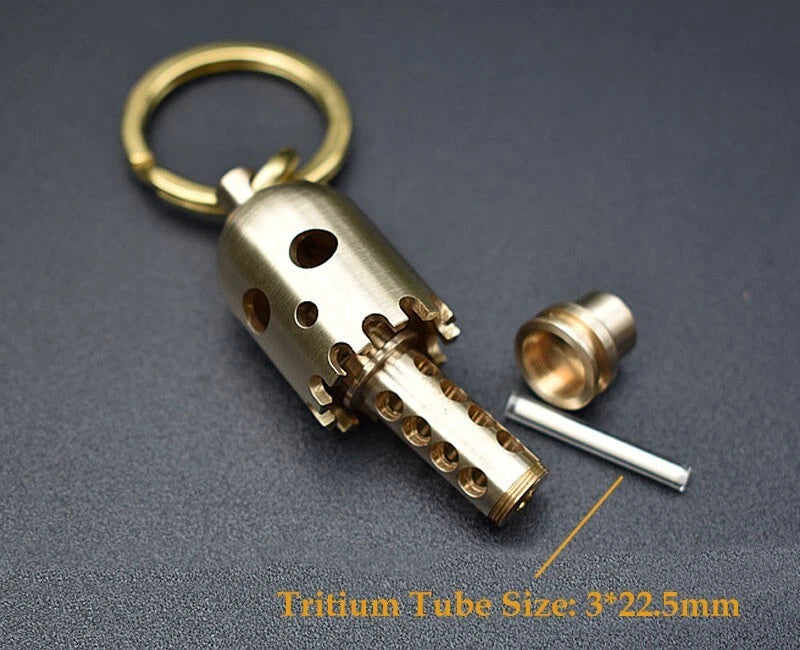 Brass Pendant Ghost Style Umbrella Rope Lanyard Knife Bead DIYAccessories EDC 07FC0E-D4 - KOEEK