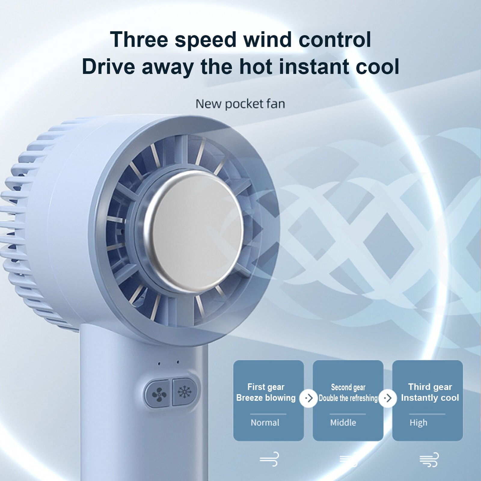 new Portable Fan Strong Powerful Small Usb Rechargeable Cooling Device Handheld Fan koeek - KOEEK