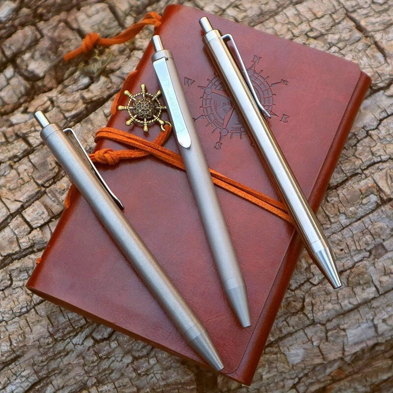 EDC Titanium Writing Pen Portable Signature Pen Stationery Office Ballpoint Pen 07FC0E-D4 - KOEEK