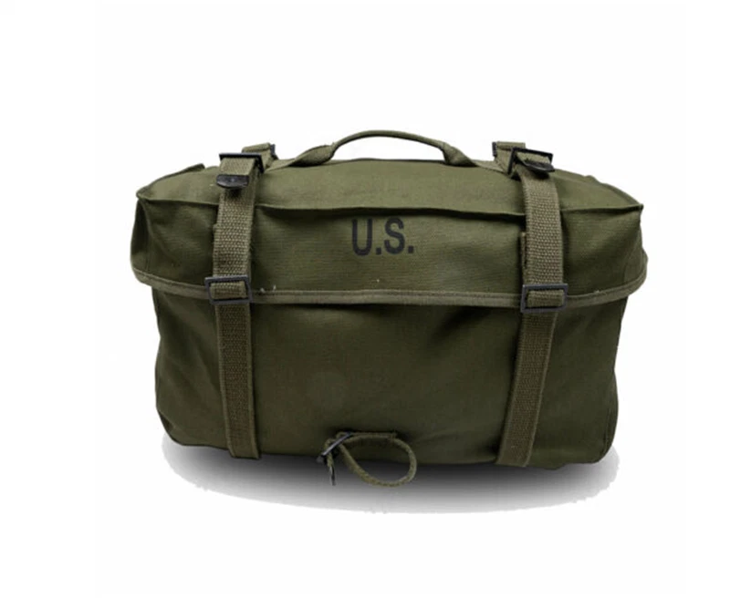 Replica WW2 US M1945 Haversack Military Backpack Combo Set X Strap Canvas Green 07FC0E-D4 - KOEEK