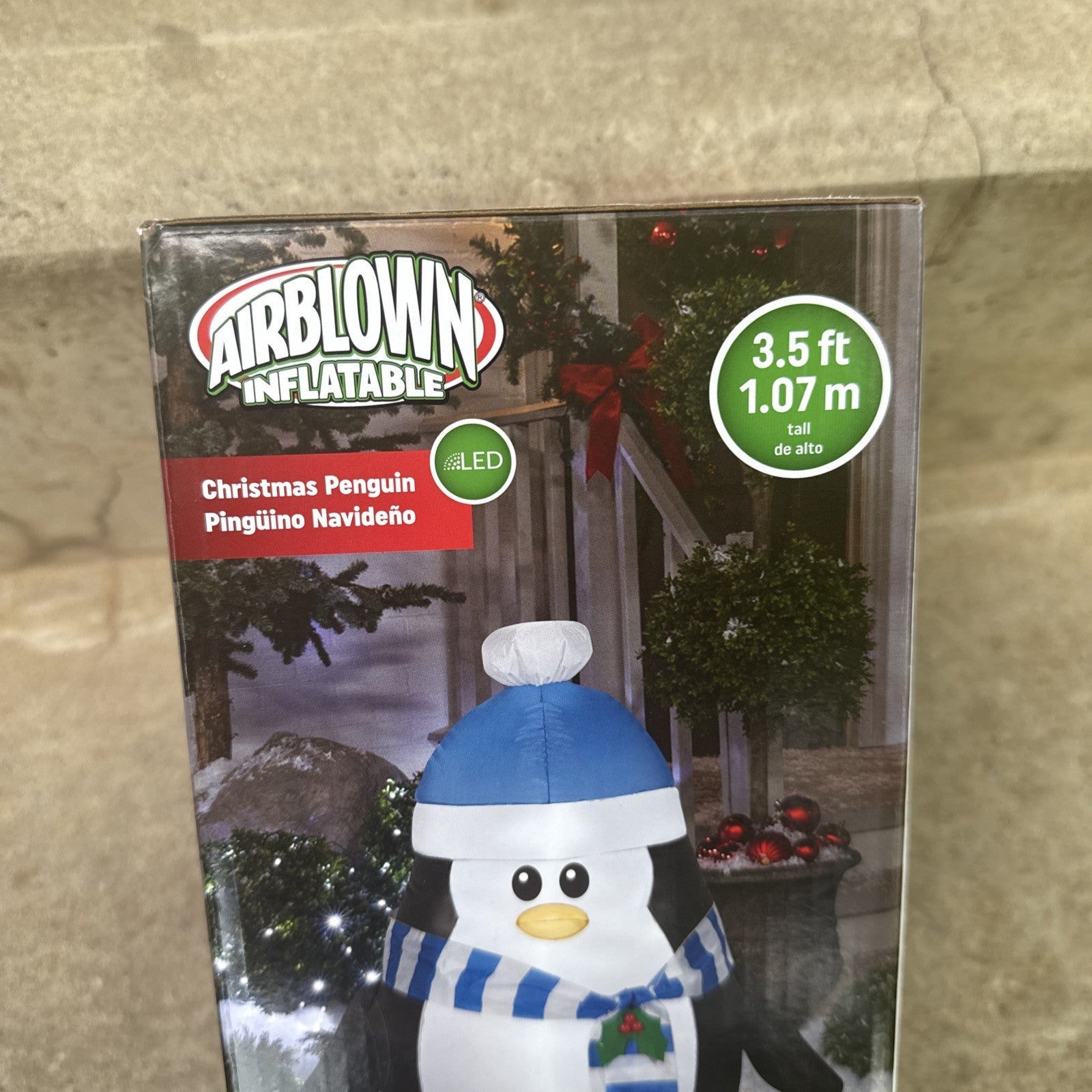 Gemmy Airblown Lighted Penguin Blue Hat Christmas Holiday Indoor/Outdoor Decor GEMMY - KOEEK