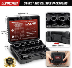 new LLNDEI Bolt Extractor Kit, 15PCS Easy Out Stripped Lug Nut 15PCS, Black LLNDEI - KOEEK