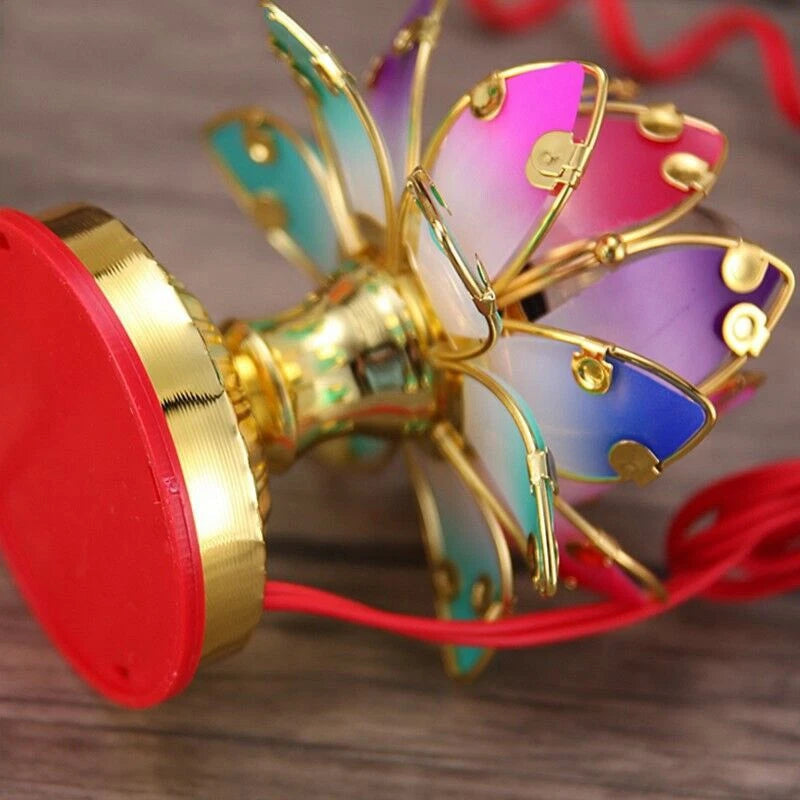2pcs 4.7" Buddhist Colorful Temple Shrine Light Prayer Worship Buddha Lotus Lamp 07FC0E-D4 - KOEEK