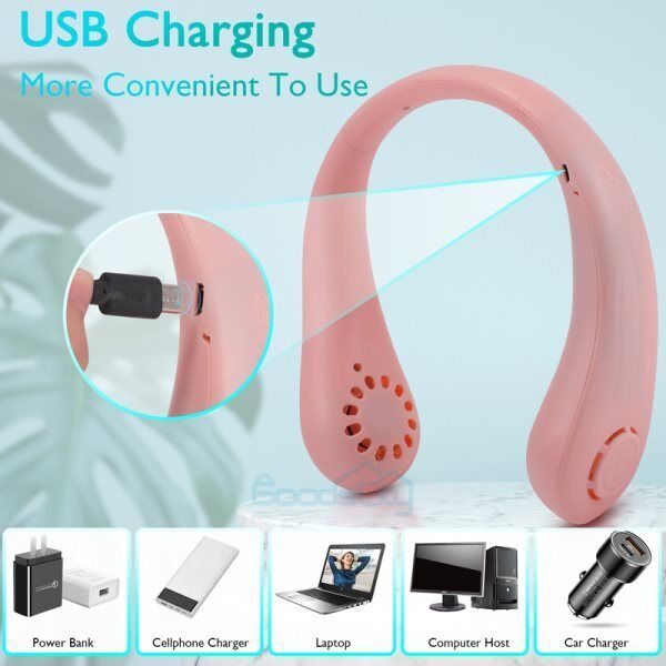 new USB Rechargeable Portable Hanging Neck Cooling Air Cooler Fan Air Conditioner