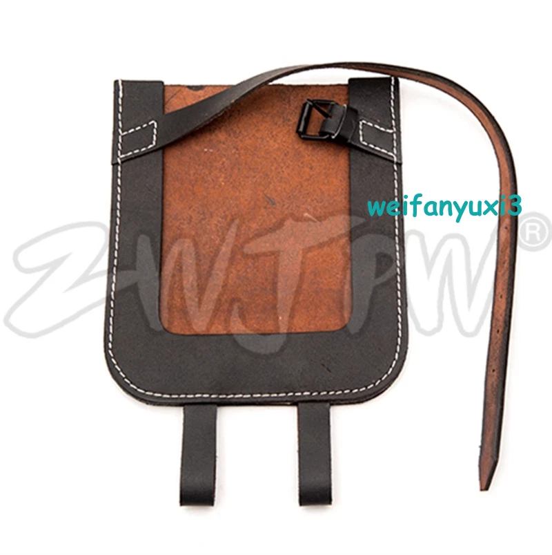 Replica WWII WW2 German Flat Shovel & Leather Holder Case Carrier Set Prop 07FC0E-D4 - KOEEK