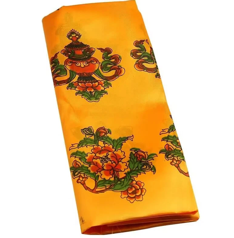 5pcs 240cm 94" Tibetan Traditional Khata Eight Auspicious Symbol Good Luck Scarf 07FC0E-D4 - KOEEK
