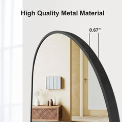 16''x48'' Arched Full Length Mirror for Wall,Full Body Arched-Top Hanging Mirror 07FC0E-D4 - KOEEK