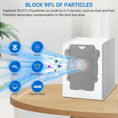 14 replacement vacuum cleaner bags, supporting automatic waste disposal function 07FC0E-D4 - KOEEK