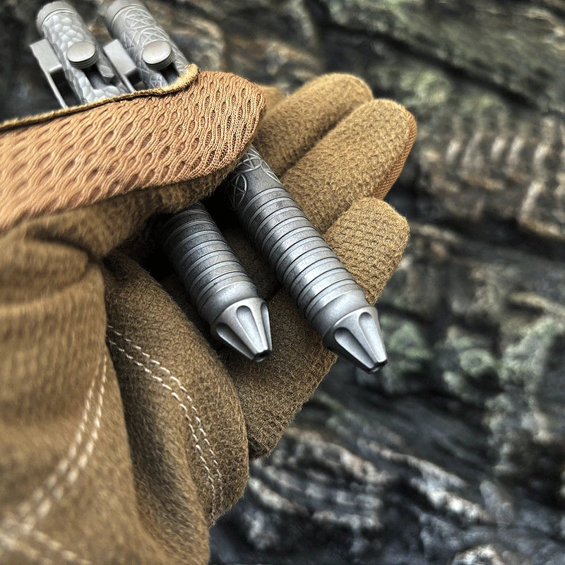 EDC Titanium Spinner Pocket Ball Pen Business Signature Pen StudentS Stationery 07FC0E-D4 - KOEEK