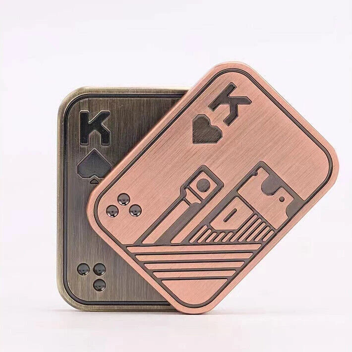 Wood Click Clicker Poker Slider Push Card Hand Fidget Decompression EDC Gift Toy 07FC0E-D4 - KOEEK