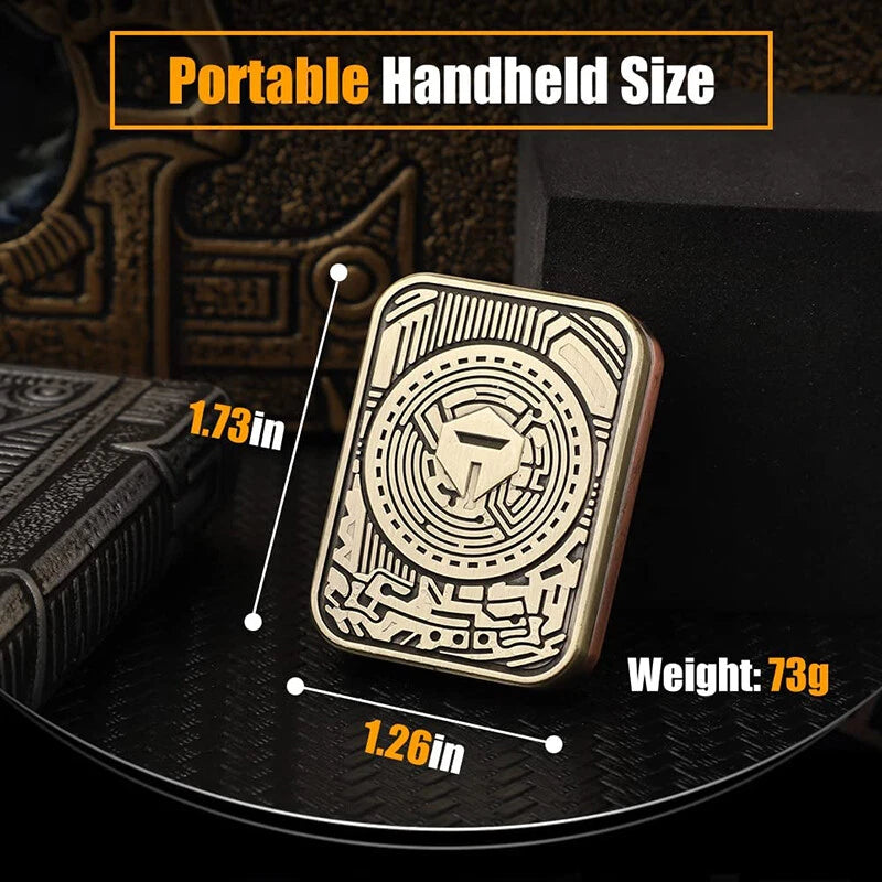 Metal Fidget Spinner Toy Clicker Poker Slider Push Card Pocket Haptic EDC Toys 07FC0E-D4 - KOEEK