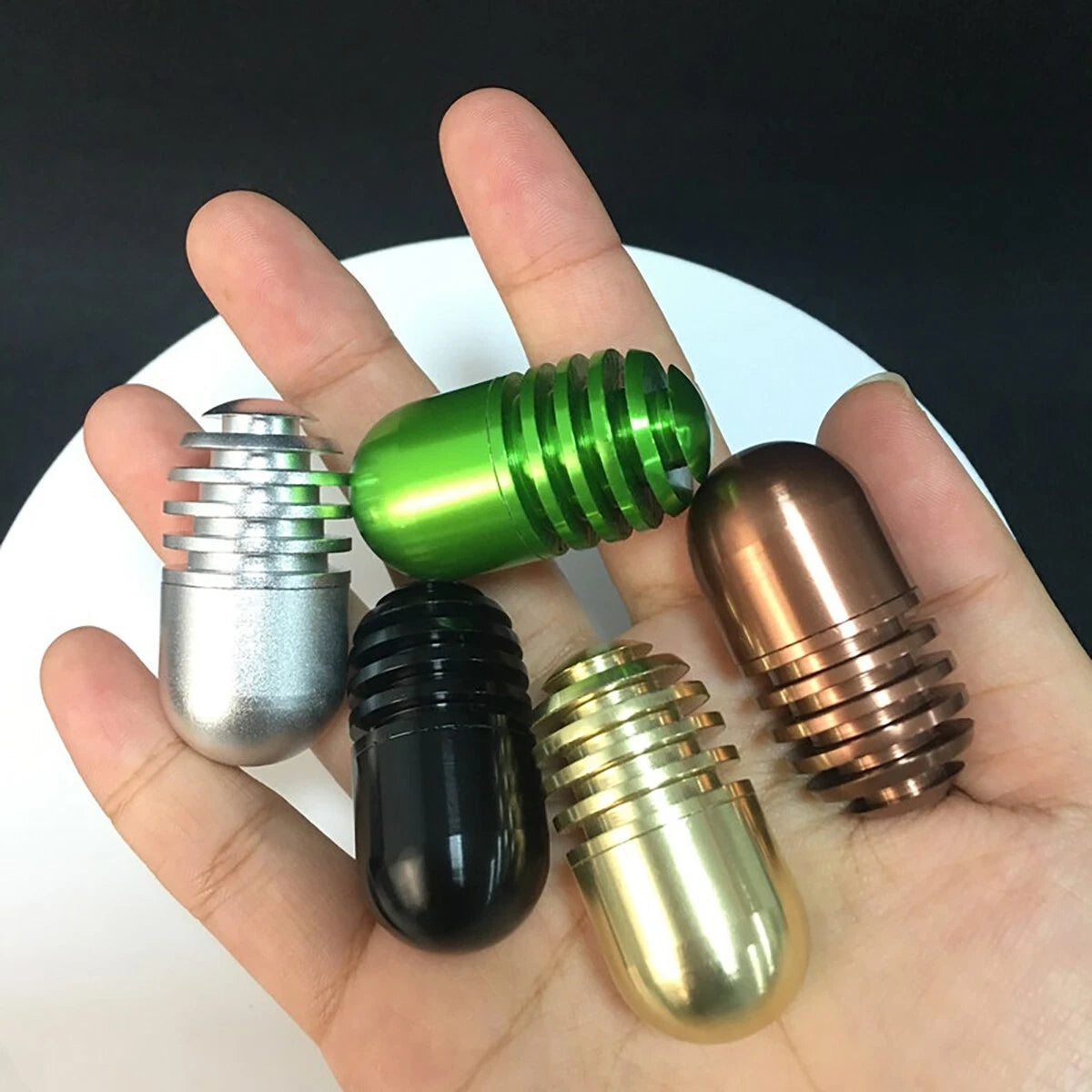 Fidget Slider EDC Metal Haptic Capsule ADHD Anti-Anxiety Fidget Toys 07FC0E-D4 - KOEEK