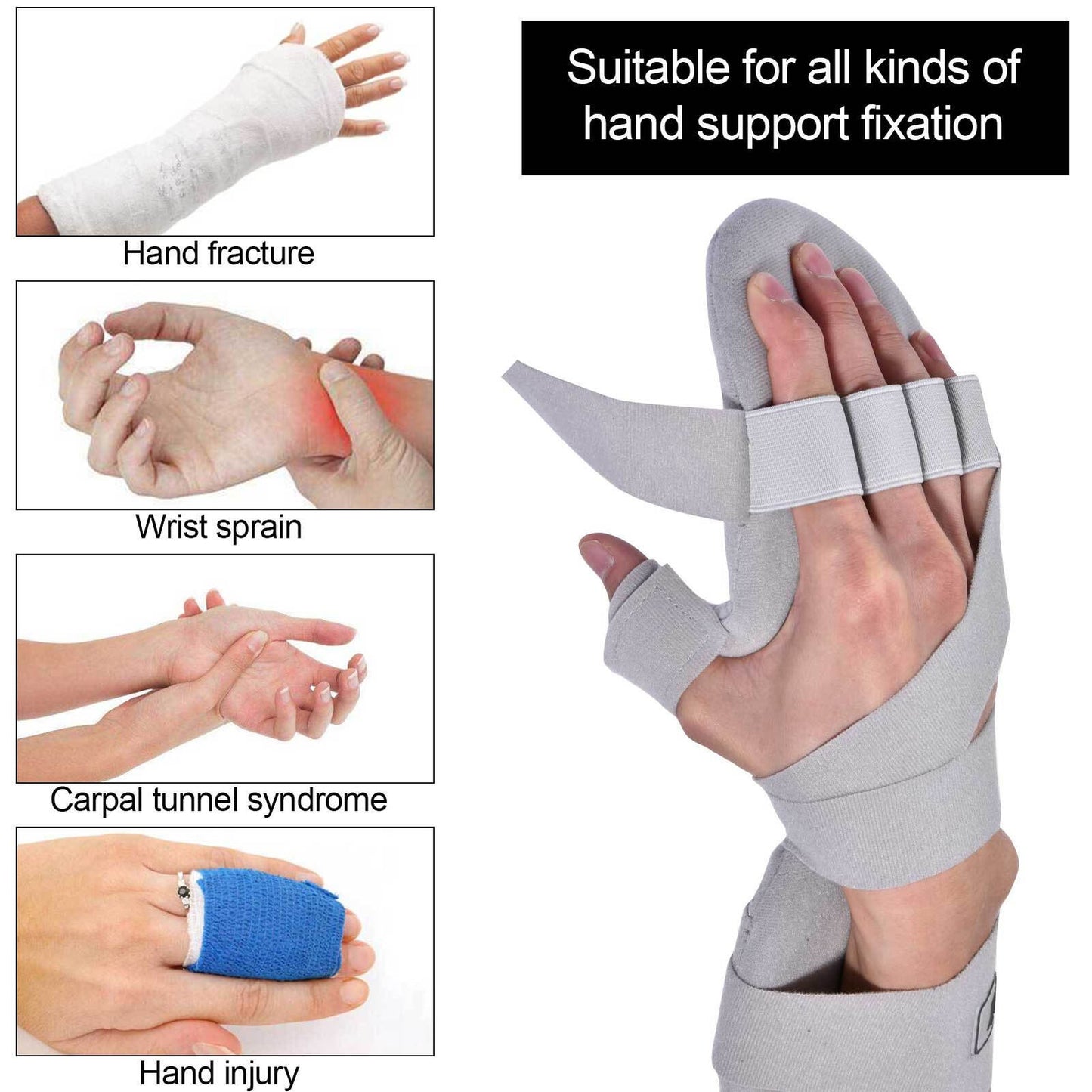 new Hand Wrist Fracture Finger Corrector Splint        Hemiplegic Training Equipment koeek - KOEEK