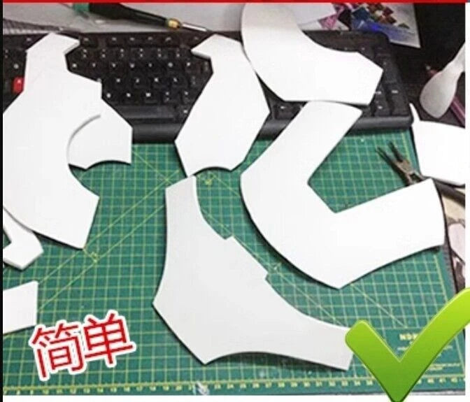Iron Man Cosplay Wearable Helmet DIY Armor Clothes Suit Handmade EVA White Model 07FC0E-D4 - KOEEK