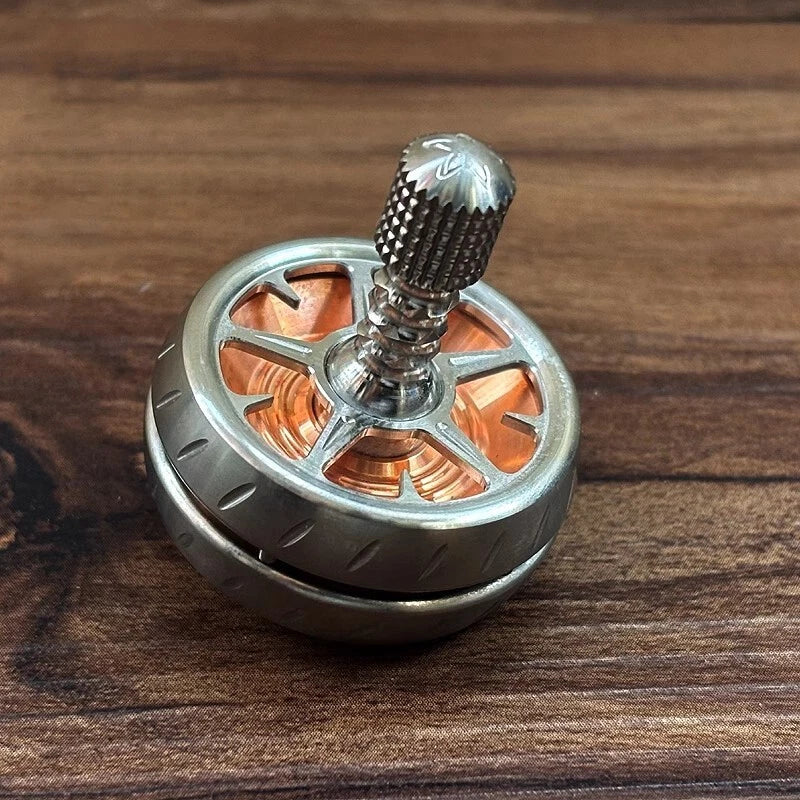 EDC Stainless Steel Copper Spinning Top Top Spinner Mental Stress Relief Toys 07FC0E-D4 - KOEEK