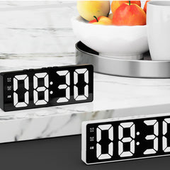 new Bedroom LED Electronic Alarm Clock Small Wall Clock Dimmable With Temperature koeek - KOEEK