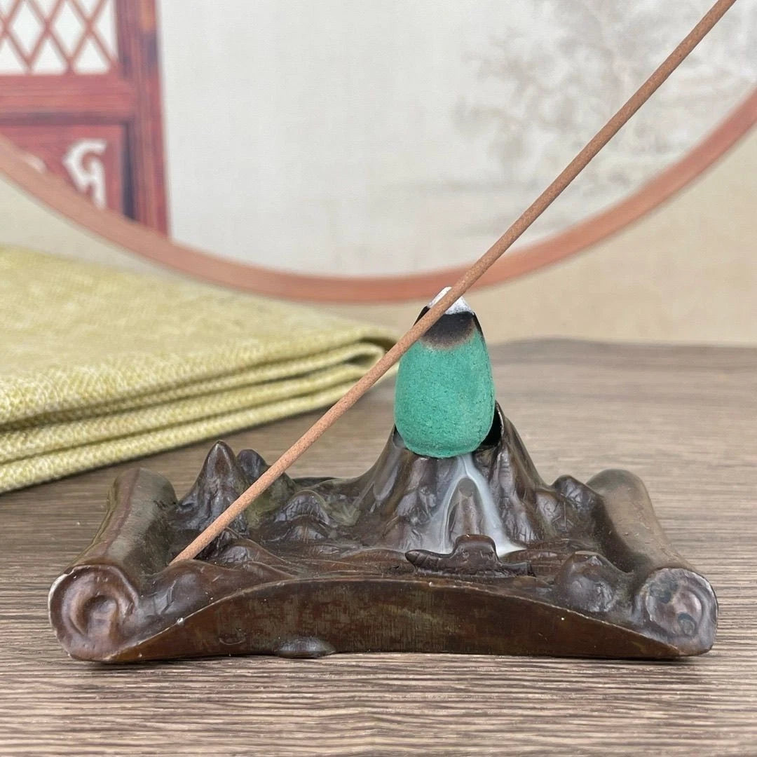Backflow Mountain Stream Incense Burner Sandalwood Aromatherapy Tea Art Decor 07FC0E-D4 - KOEEK