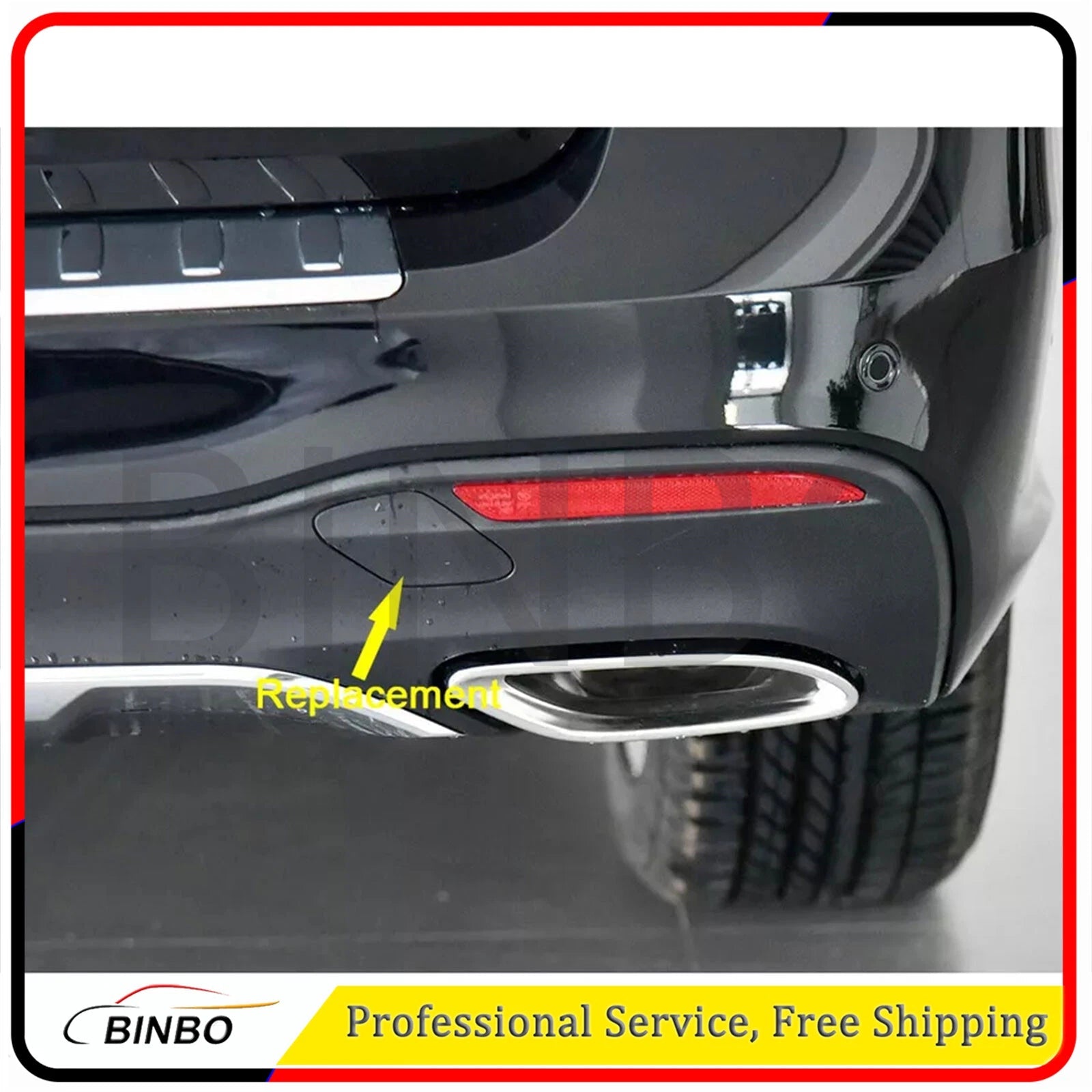 Rear Bumper Tow Eye Cap Tow Hook Cover For 2017-19 Mercedes X166 GLS550/GLE 07FC0E-D4 - KOEEK
