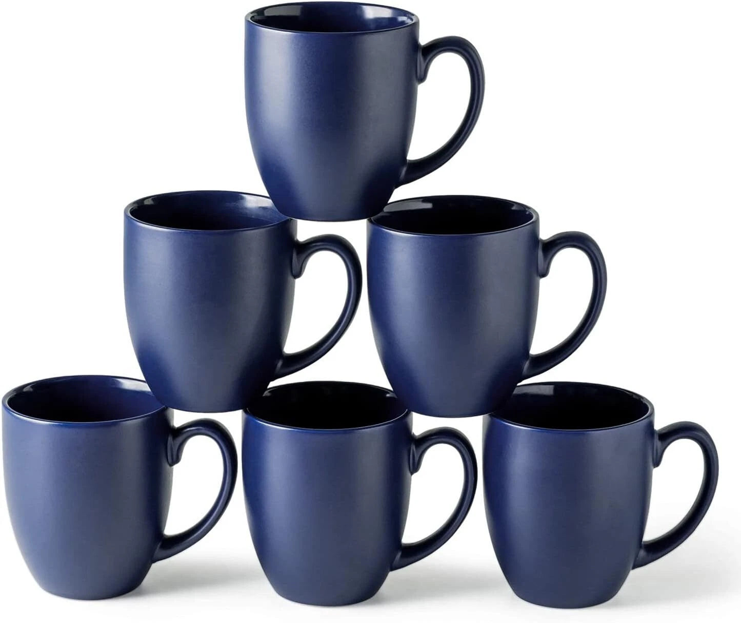 16oz Coffee Mugs Set of 6, Large Ceramic Coffee Mugs for Men, Women, Dad, Mom 07FC0E-D4 - KOEEK
