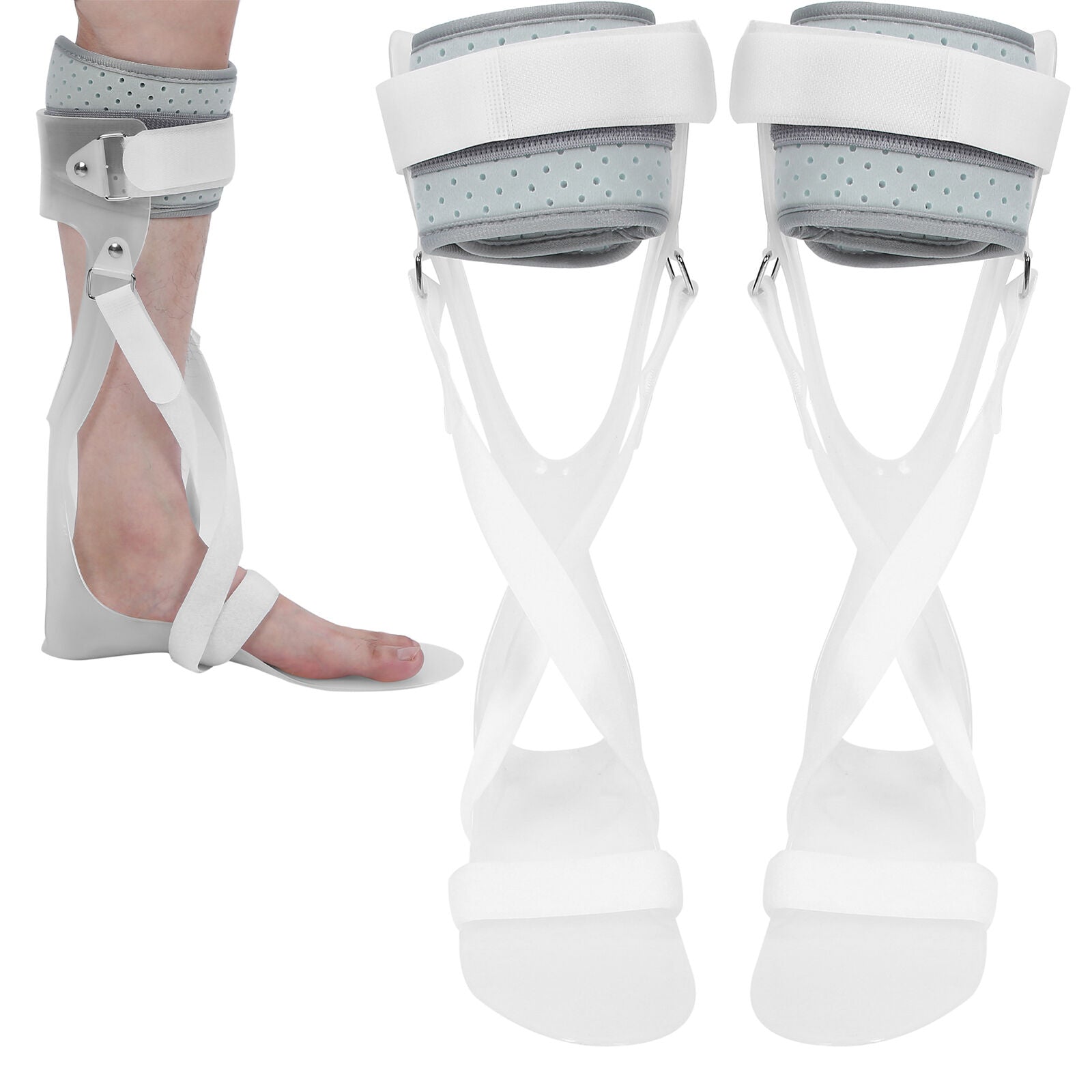 new Drop Foot Brace AFO Leaf Spring Splint, Ankle Foot Orthosis Support Stroke COB koeek - KOEEK