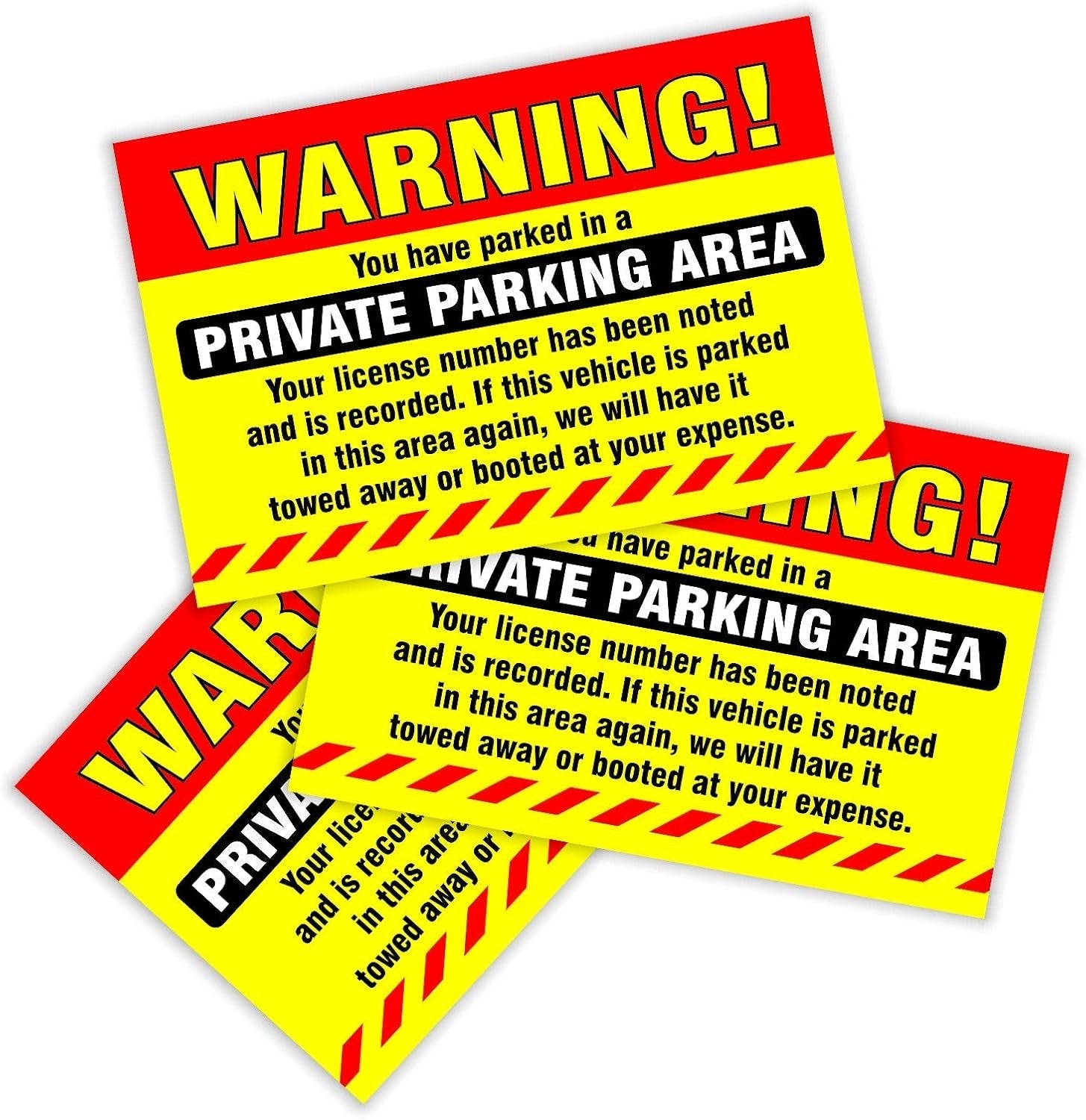 new Private Parking Stickers (Pack of 50) 6” x 9” Inch - Self Adhesive, Yellow 07FC0E-D4 - KOEEK