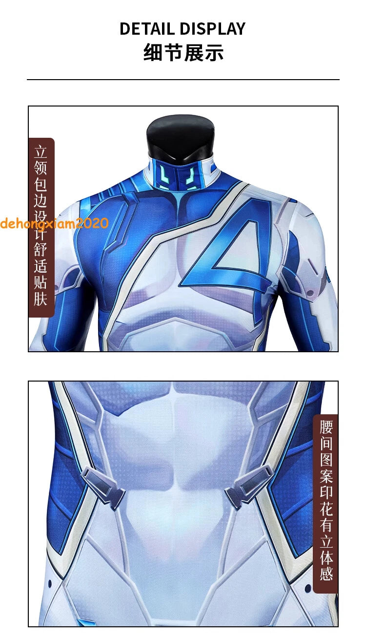 Marvel Rivals Mister Fantastic Costume Cosplay Jumpsuit Carnival Suit Halloween 07FC0E-D4 - KOEEK