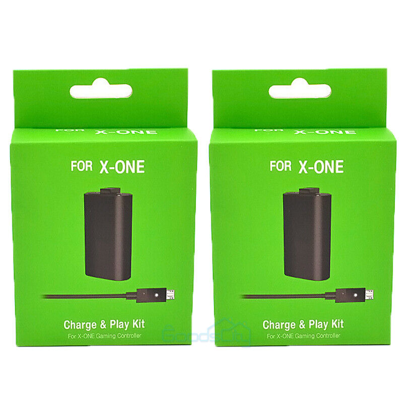 nyt Microsoft Play &amp; Charge Kit til Xbox One genopladeligt batteri 1400mAh