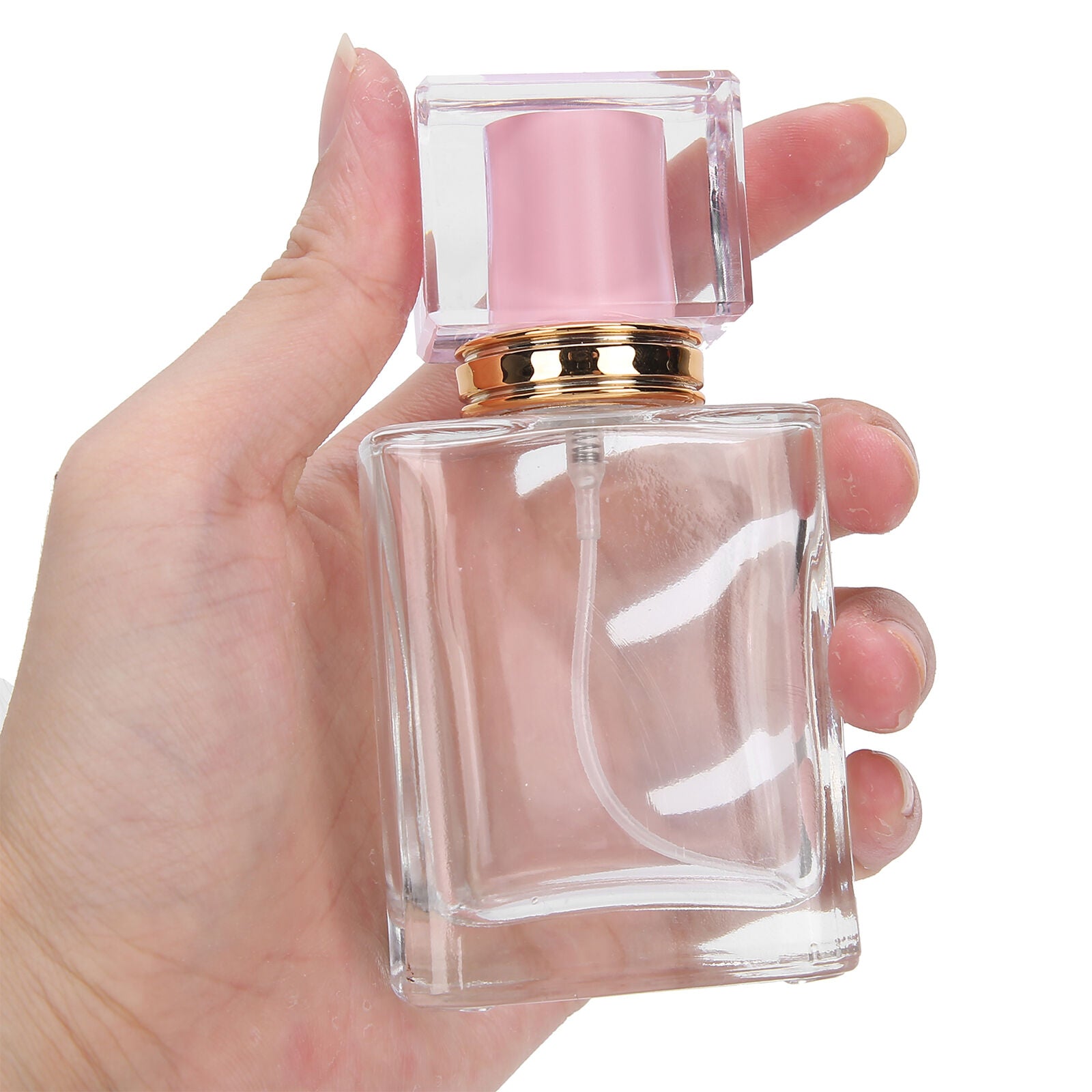 new 50ml Refillable Perfume Bottle Spray Liquid Empty Atomizer Container(Pink ) HGF koeek - KOEEK