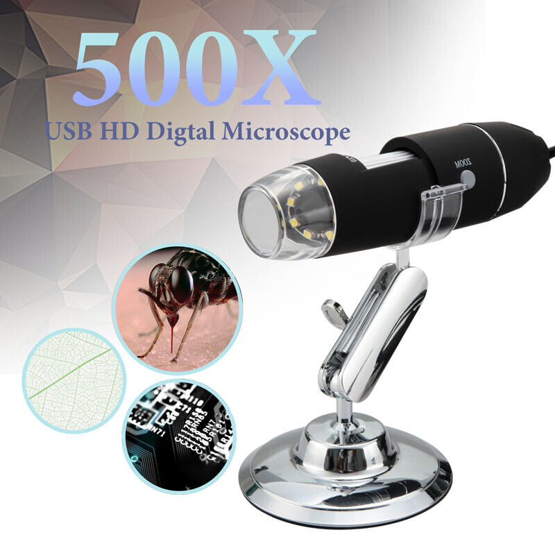 nytt 1600X Zoom 8LED HD 1080P USB Mikroskop Digital Lupe Endoskop videokamera