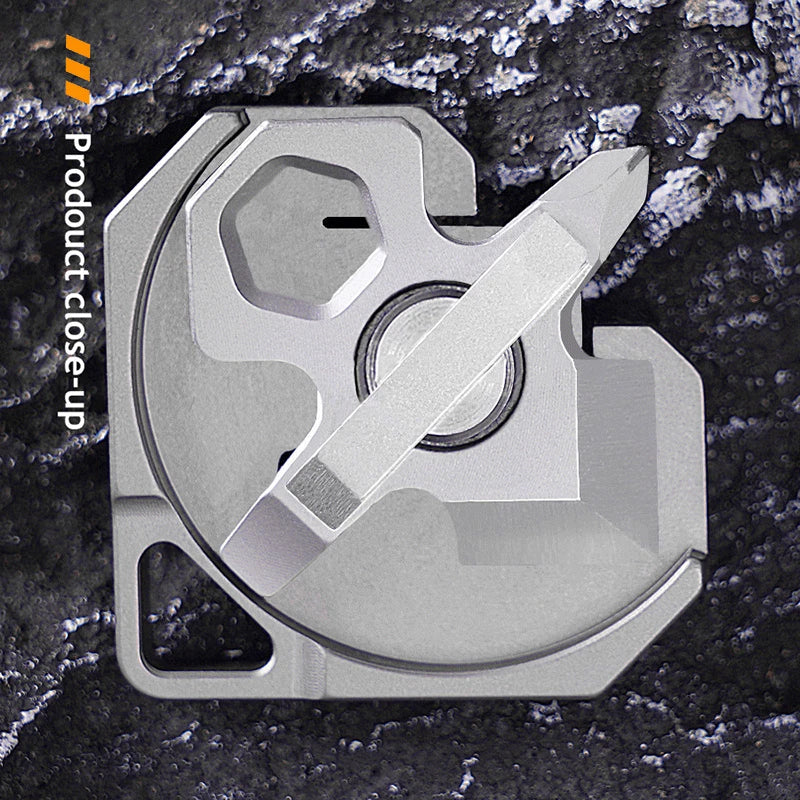 4 IN 1 Titanium Multi Tools Screwdriver Cutter Portable Camping EDC Keychain 07FC0E-D4 - KOEEK