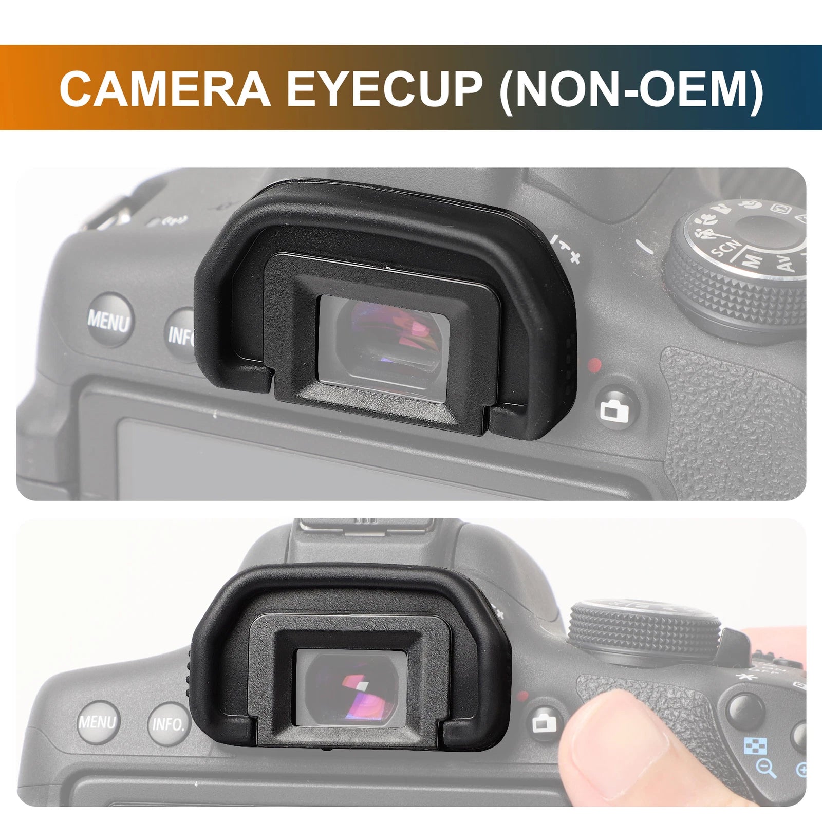 Camera Eyecup Eyepiece Viewfinder Protector for  EOS 60Da 6D 5DII 60D 50D 5D 40D 07FC0E-D4 - KOEEK