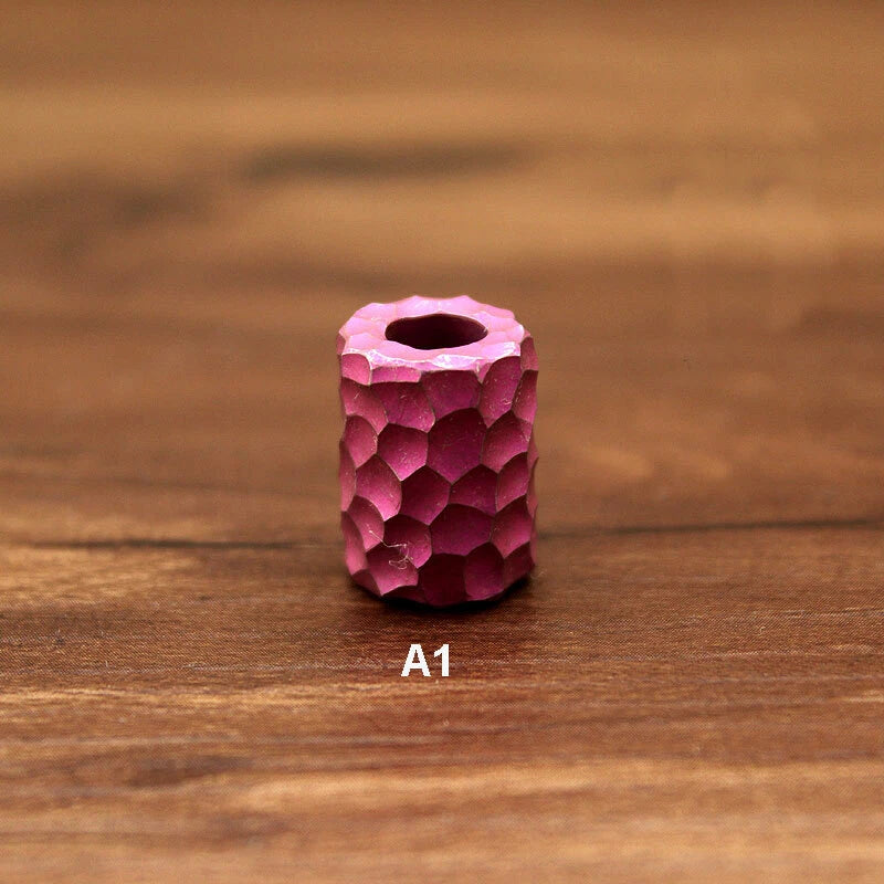 Handmade Carving TC4 Bead Titanium Bead Knife Lanyard EDC Bead Pendant DIY Beads 07FC0E-D4 - KOEEK