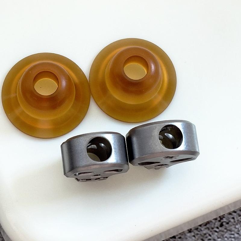 Titanium PEI Skull Knife Lanyard Bead Paracord Keychain Pendant EDC Charm DIY 07FC0E-D4 - KOEEK