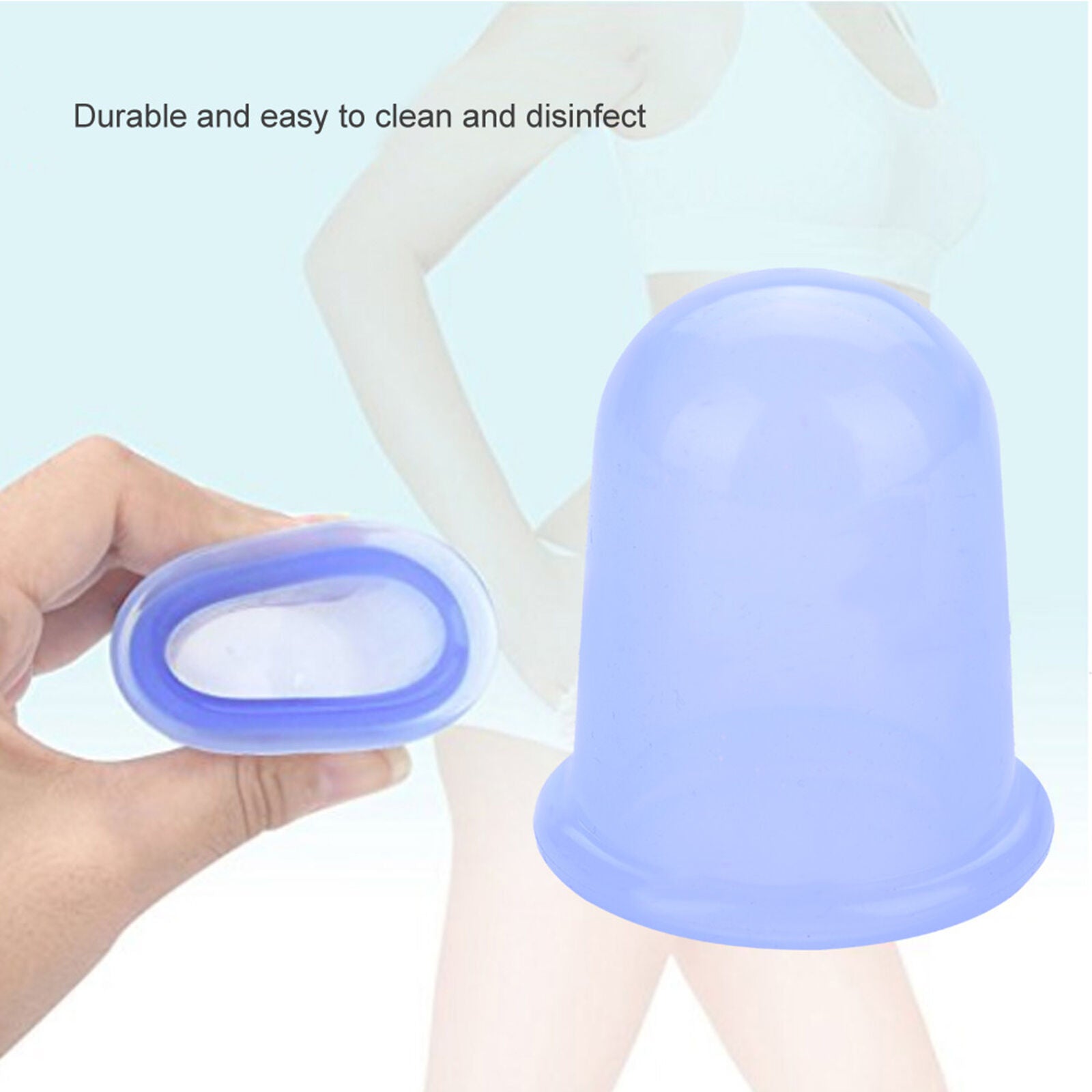 new 4pcs/set Silicone Vacuum Body Massage Helper Anti Cellulite Massager Cups Cu EUJ koeek - KOEEK