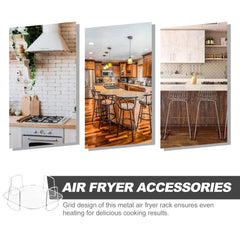 Stainless Steel Grill Vegetable Air Fryer Cooking Racks Accessories 07FC0E-D4 - KOEEK